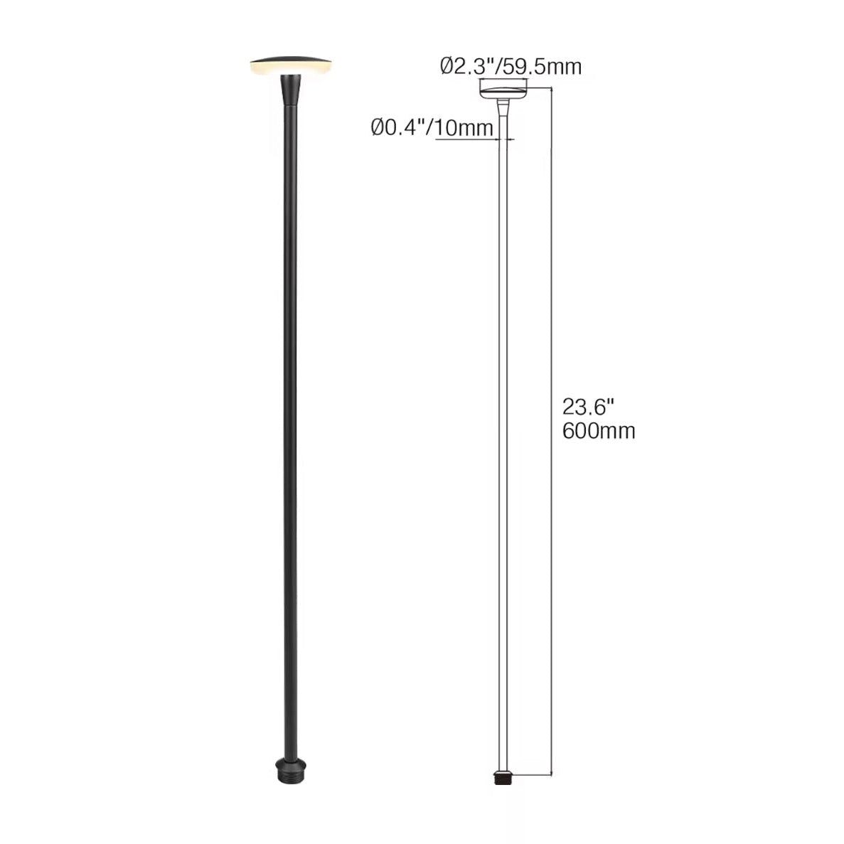 Circa Mini 1-PACK Black Path Landscape Light