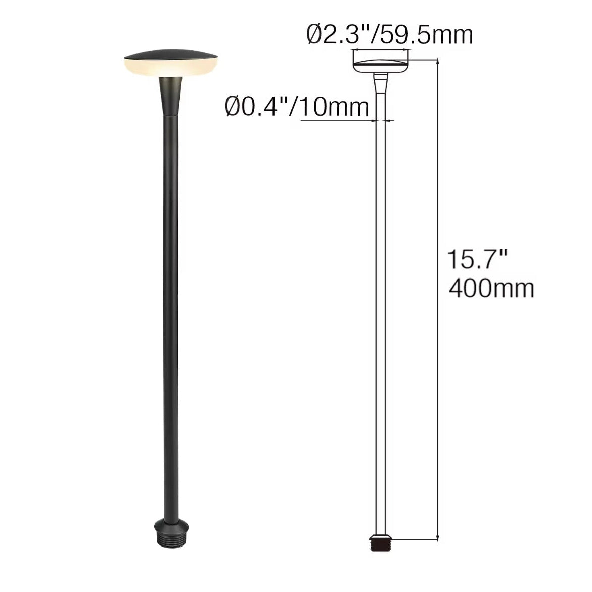 Circa Mini 1-PACK Black Path Landscape Light